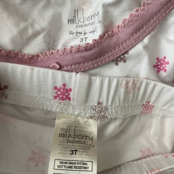 Pair of two NWT Milkberry 3t girl pj sets lightweight - Picture 6 of 10